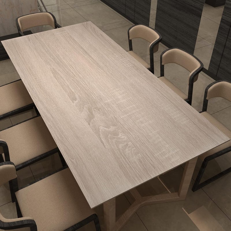 Boobest 354x24 Inch Light Wood Wallpaper Peel and Stick Oak Wood Grain Contact Paper for Countertops Waterproof Thick Oak Wallpaper for Walls Kitchen Bedroom Cabinets Vinyl Wrap Grey Brown - Image 3